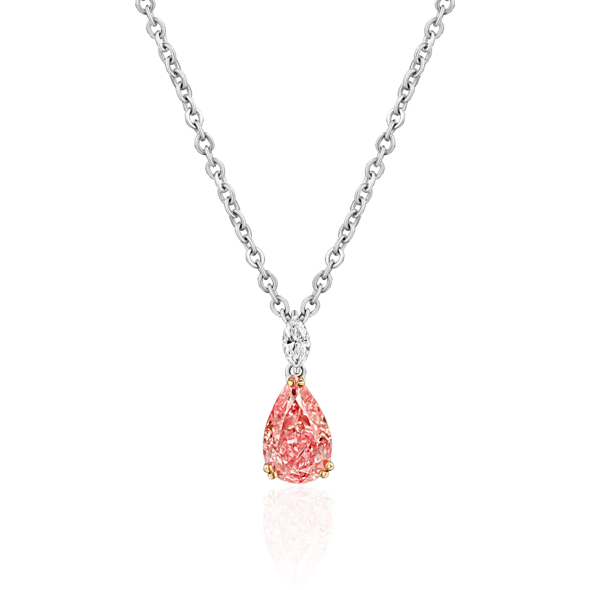 Подвеска с Розовым Бриллиантом «Fancy Vivid Pink» 0,94 карата