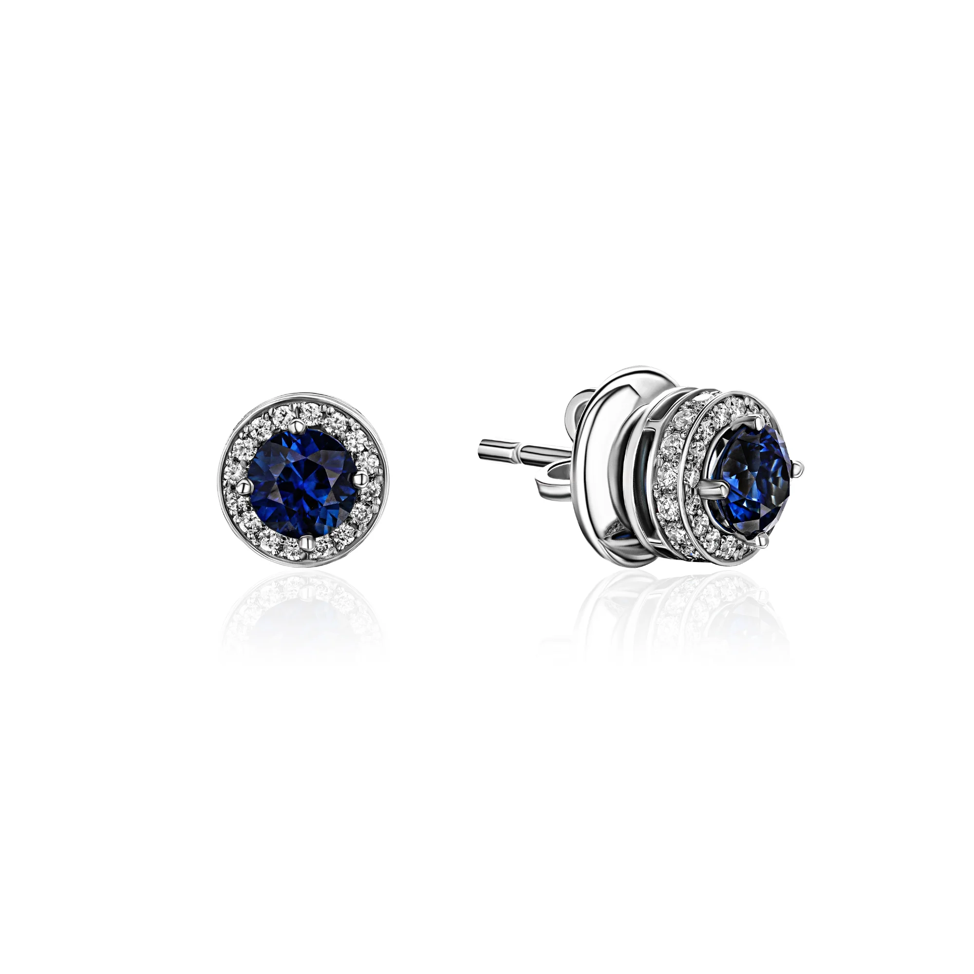 Пусеты с Сапфирами «Royal Blue» 1,68 карата