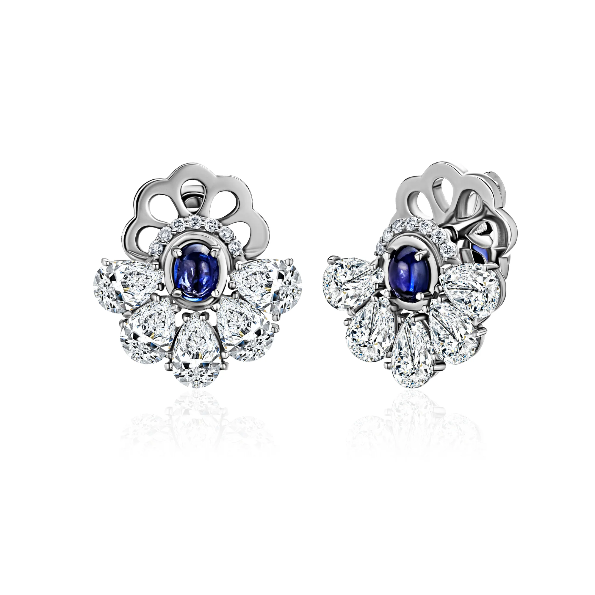 Пусеты с Сапфирами «Royal Blue» 0,56 карата