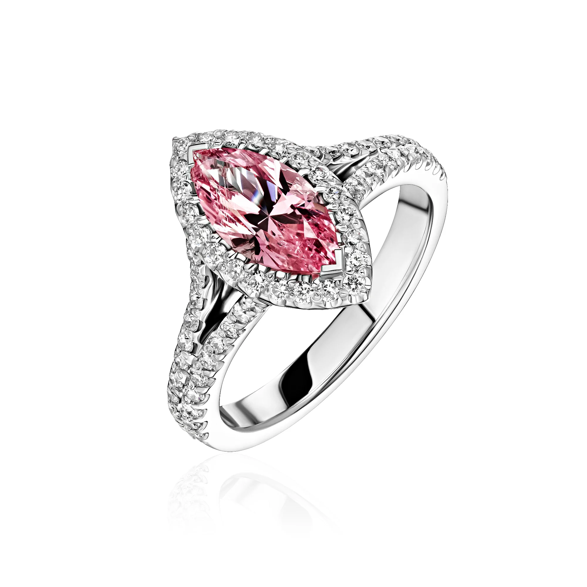 Кольцо со шпинелью «Vivid Pink» 1,52 карата