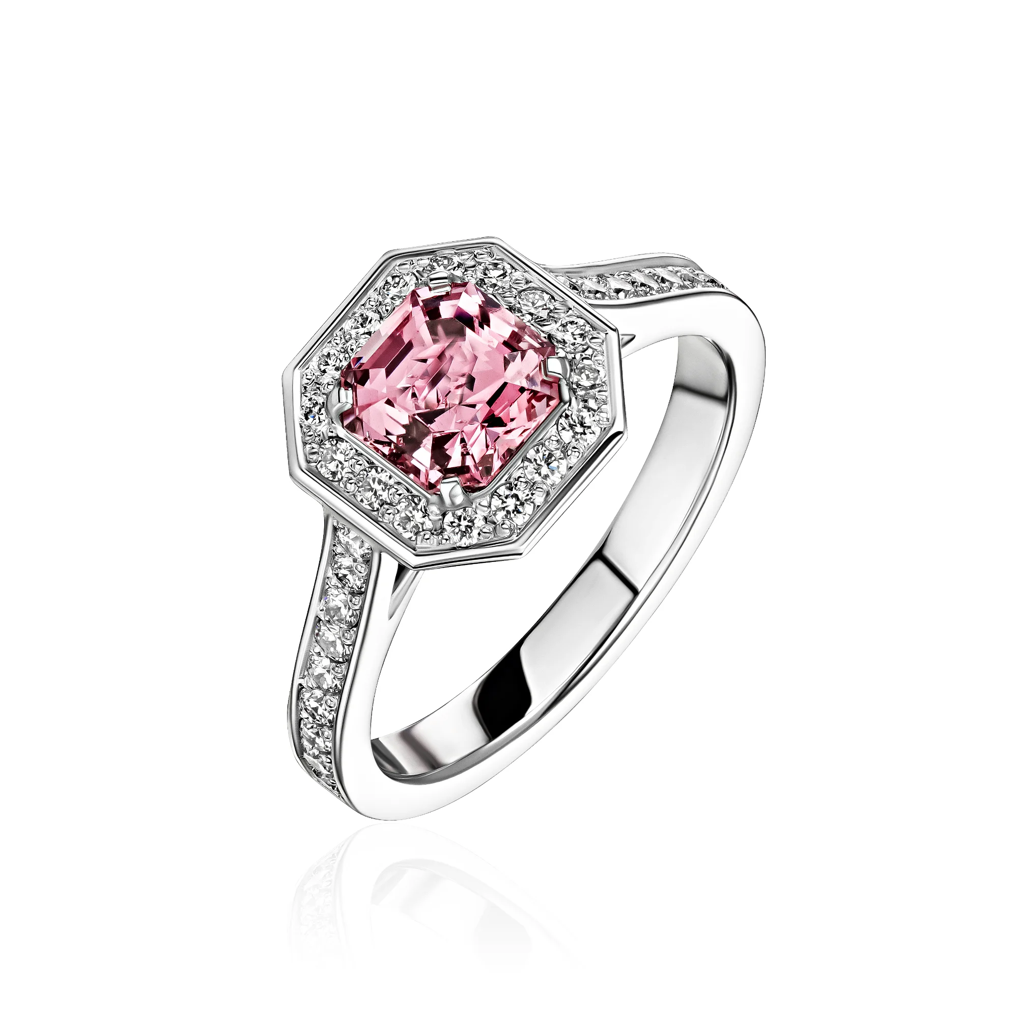 Кольцо со Шпинелью «Vivid Pink» 1,31 карата