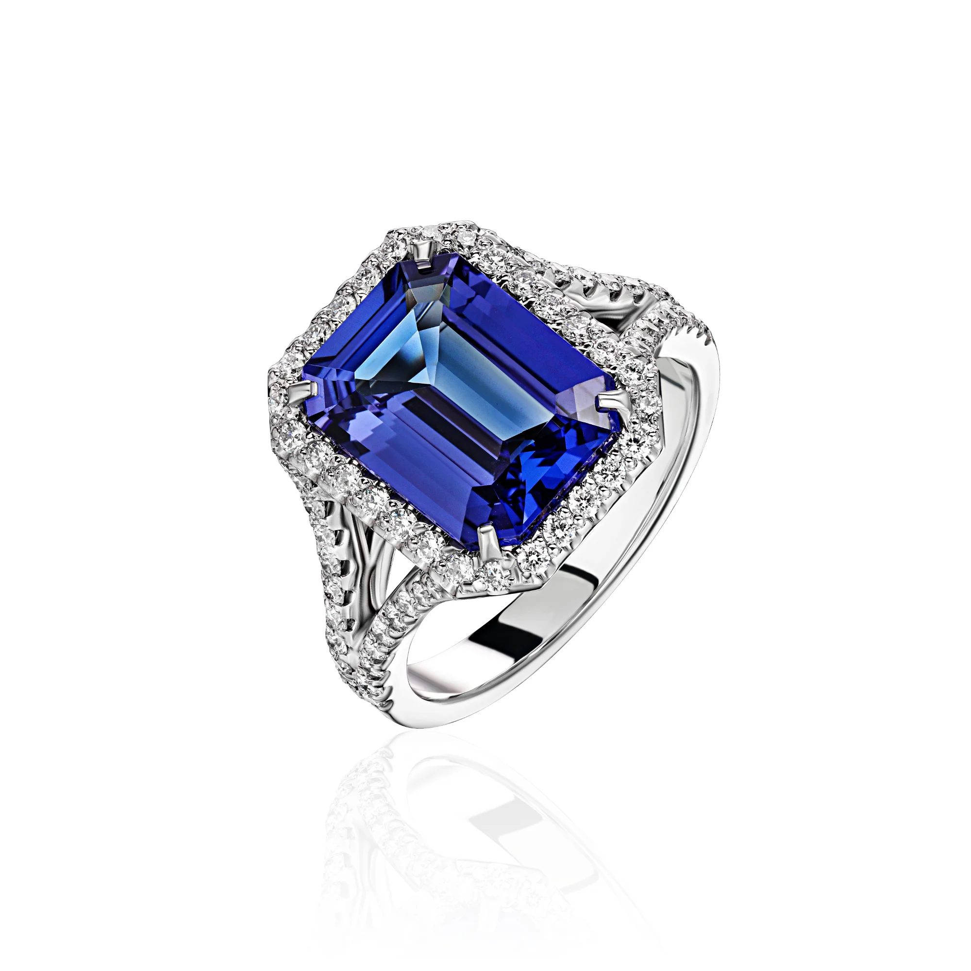 Кольцо с Сапфиром 4,50 карата «Vivid Blue»