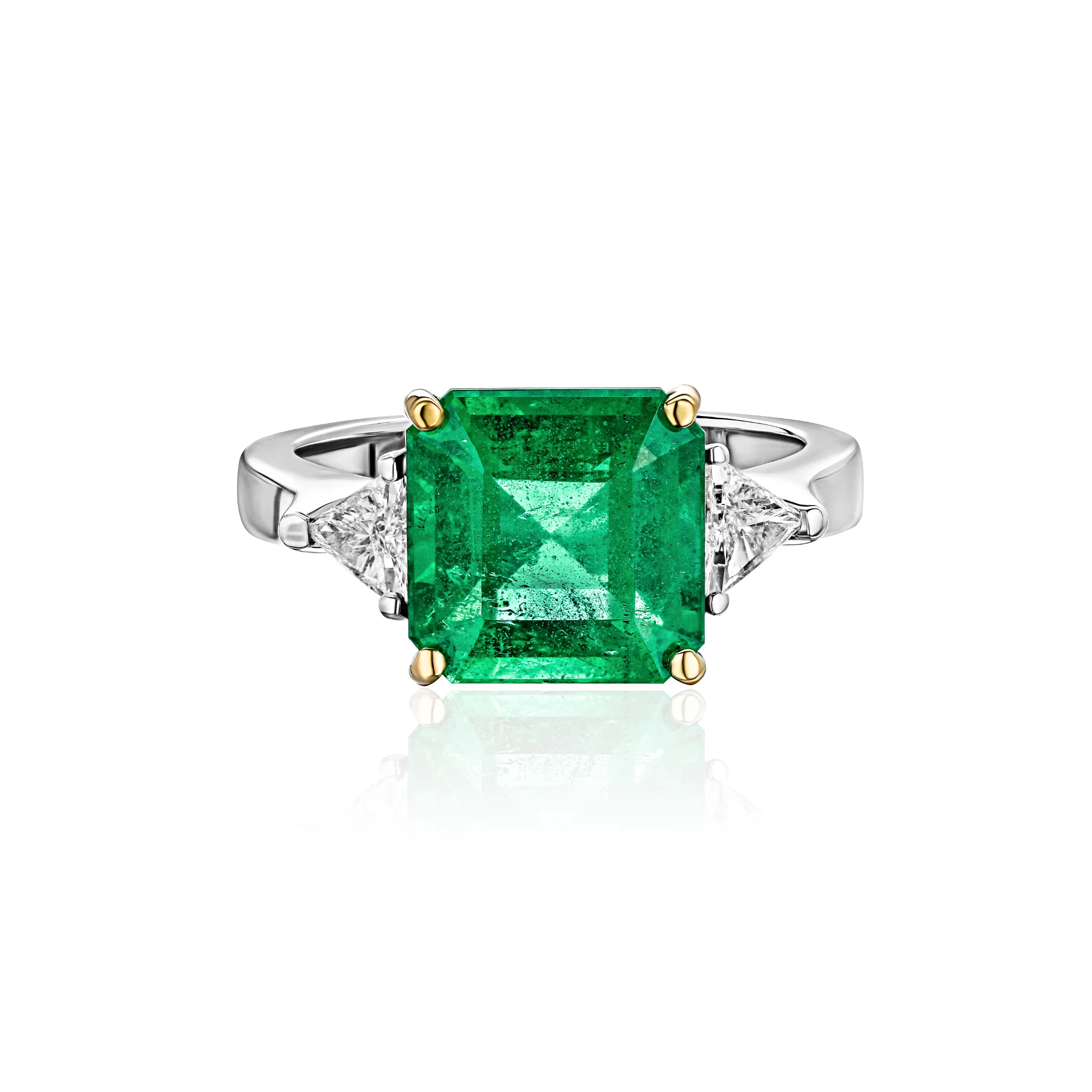 Кольцо с изумрудом «Vivid Green» 4,05 карата