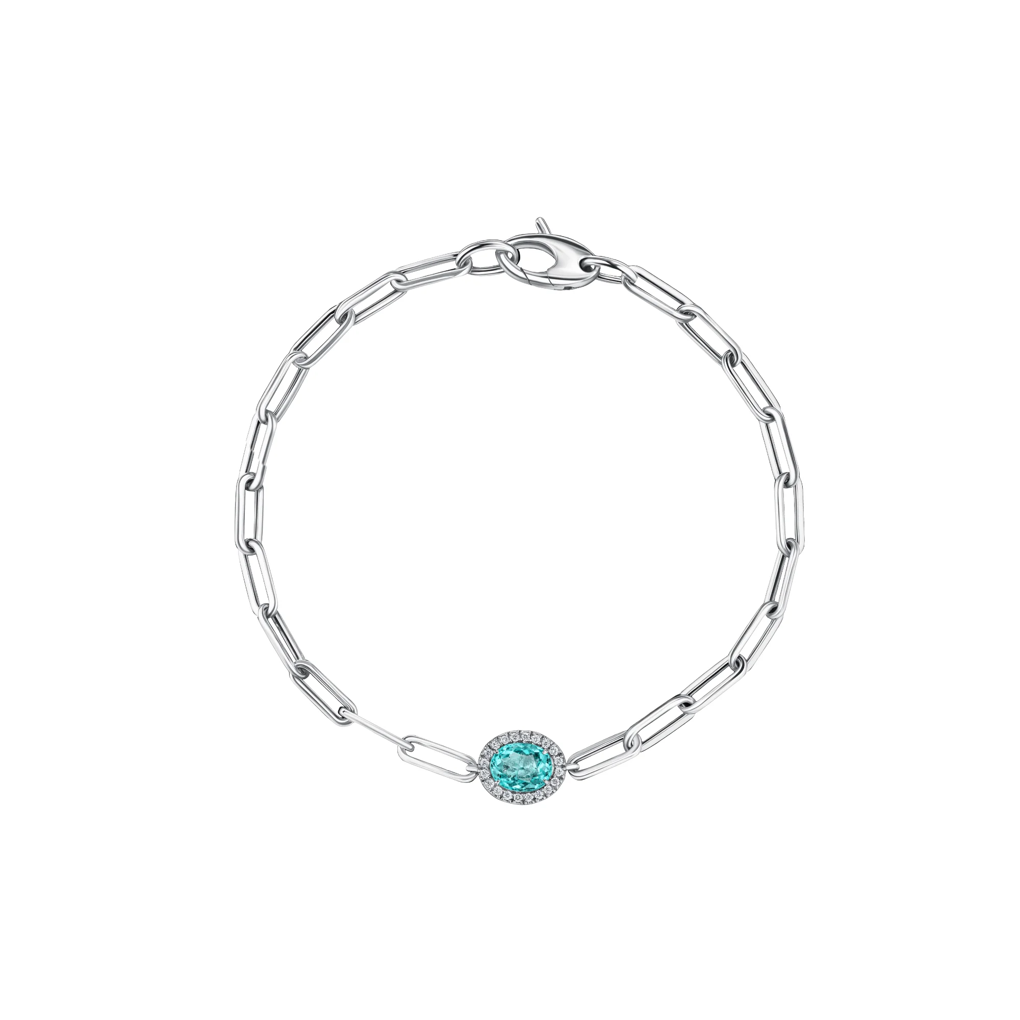 Браслет с Турмалином Параиба 0,89 карата