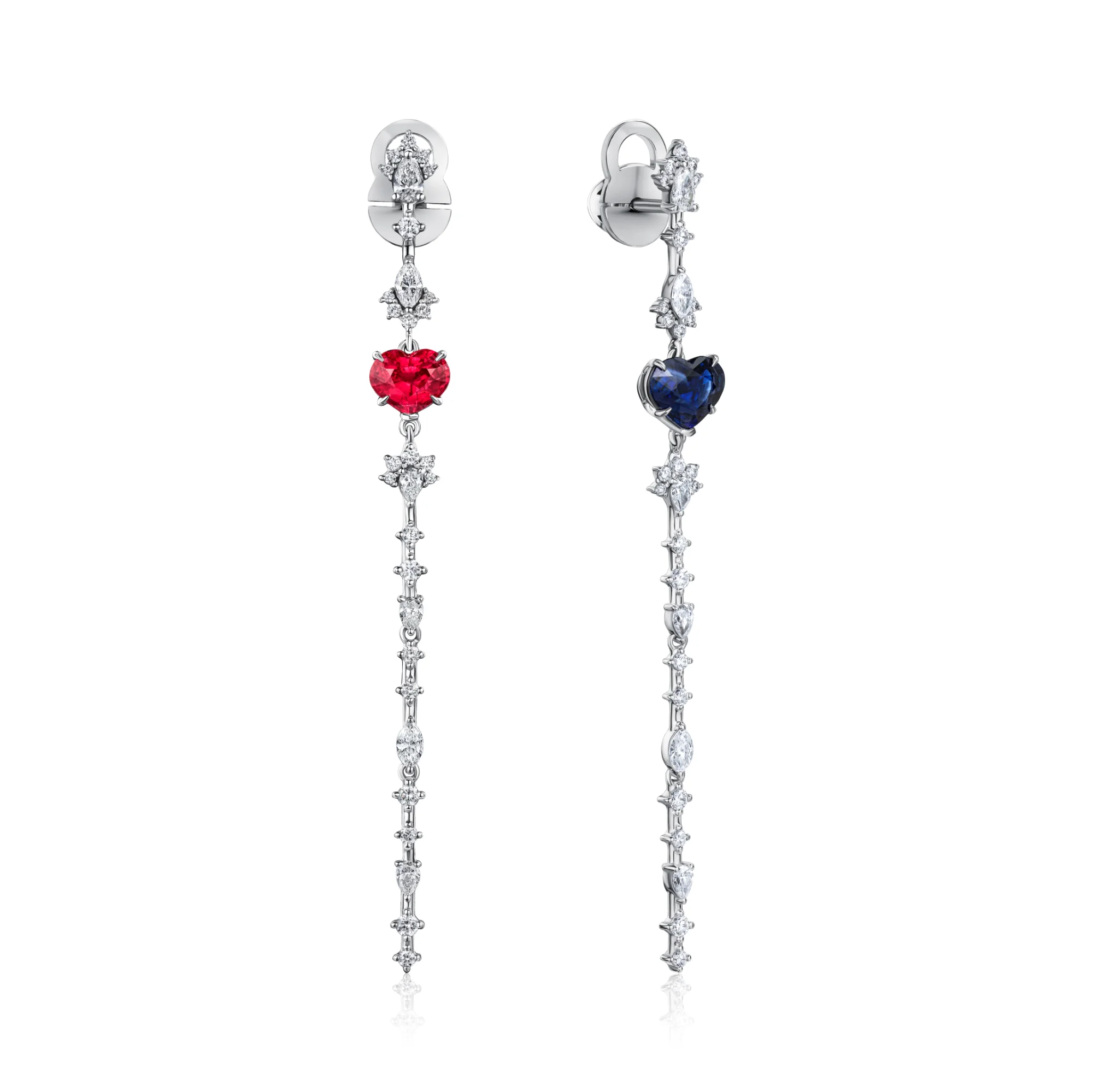 Серьги со Шпинелью и Сапфиром